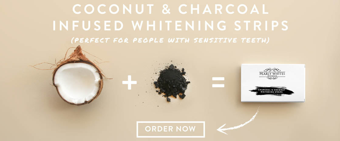 Coconut oil and Charcoal teeth whitening strips