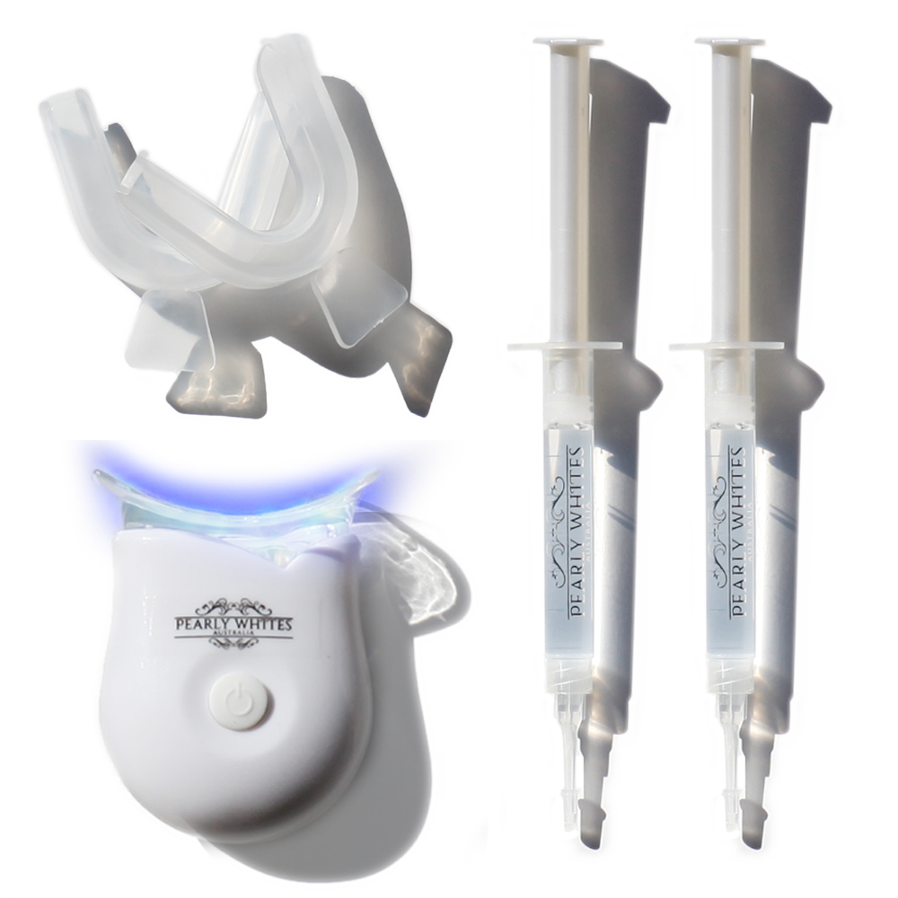 Pearly Whites Starter Kit: Gel, Trays, LED Light